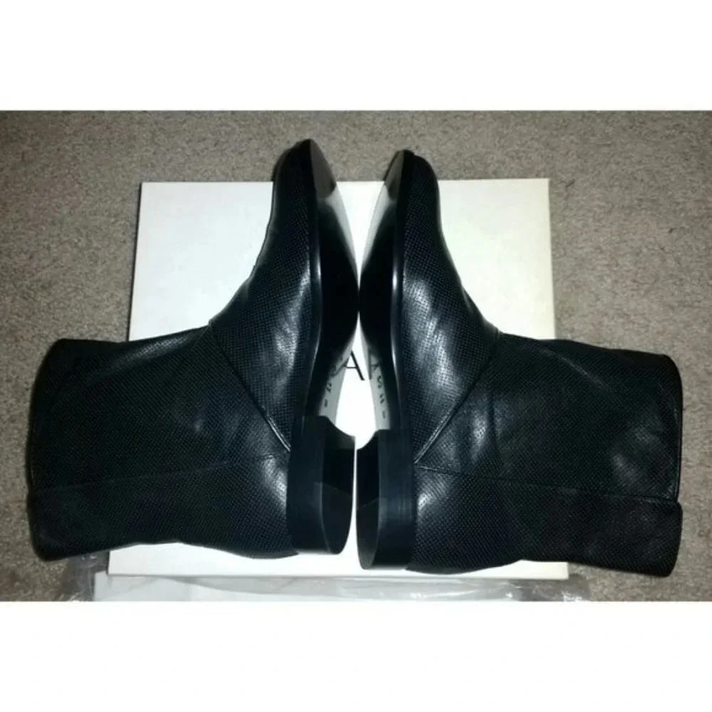 Casadei Black Leather Mesh Look 2 Style Ankle Boot, Sz 40 / IT 10 / US 9.5 - Picture 8 of 12